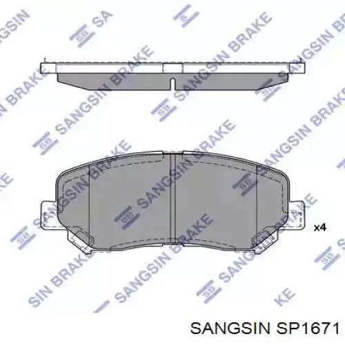 SP1671 Sangsin Pastillas delanteras