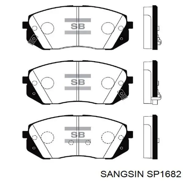 Pastillas de freno SP1682 Sangsin