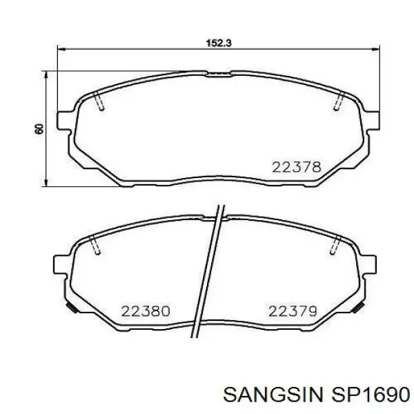 Pastillas freno delanteras Sangsin SP1690 precio, desde 38,89 EUR