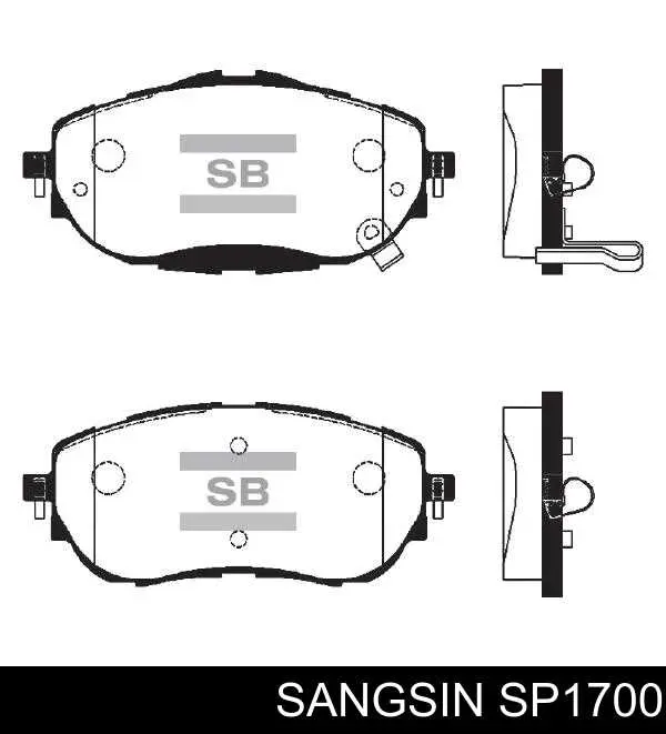 SP1700 Sangsin pastillas de freno delanteras