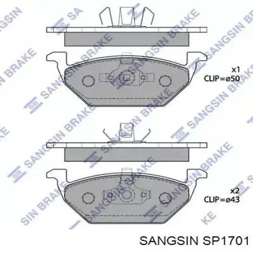 SP1701 Sangsin Pastillas delanteras