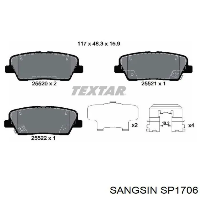 RD.330039PRF Rider pastillas de freno traseras