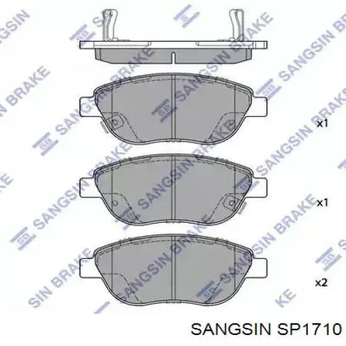SP1710 Sangsin pastillas de freno delanteras
