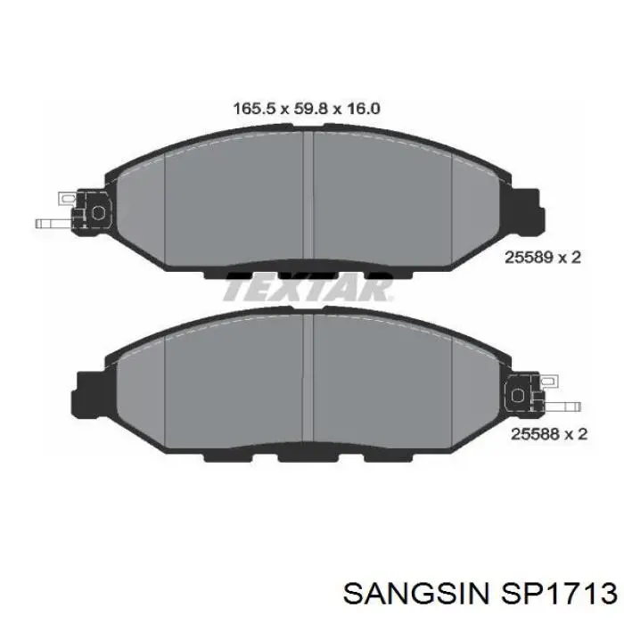 SP1713 Sangsin pastillas de freno delanteras