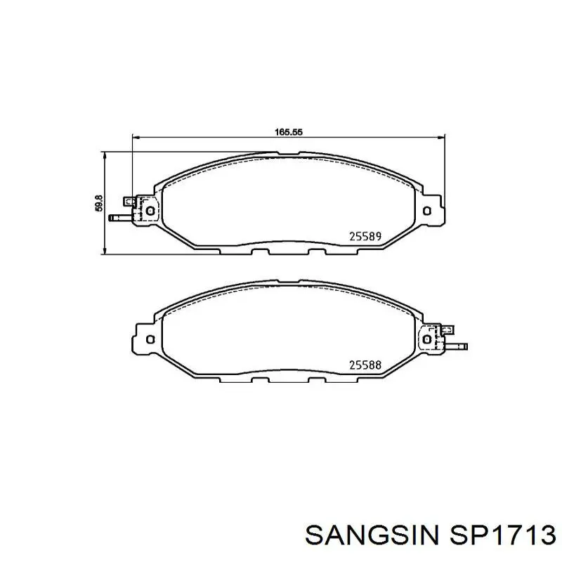 SP1713 Sangsin Pastillas delanteras