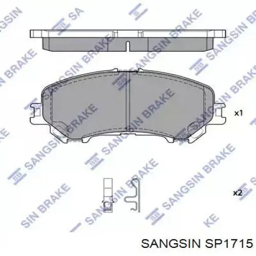 SP1715 Sangsin Pastillas delanteras