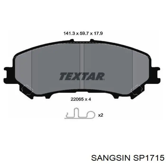 Pastillas freno delanteras Sangsin SP1715 precio, desde 21,36 EUR