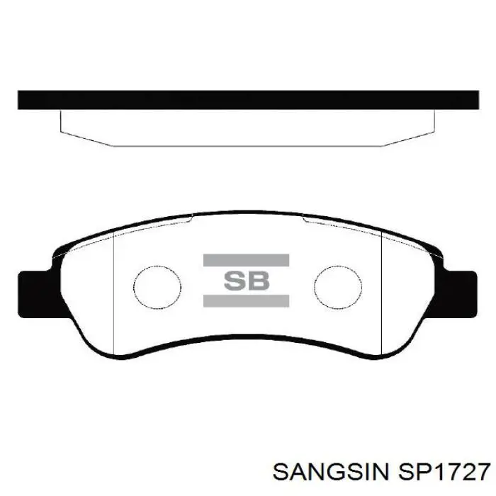 SP1727 Sangsin Pastillas freno traseras