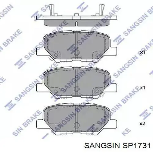 SP1731 Sangsin Pastillas freno traseras