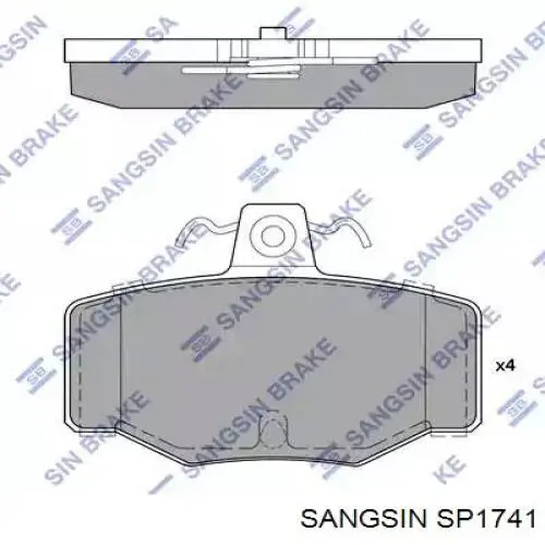 SP1741 Sangsin pastillas de freno traseras