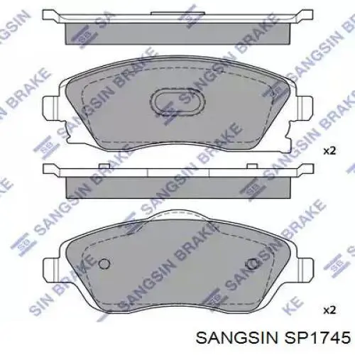 SP1745 Sangsin Pastillas delanteras