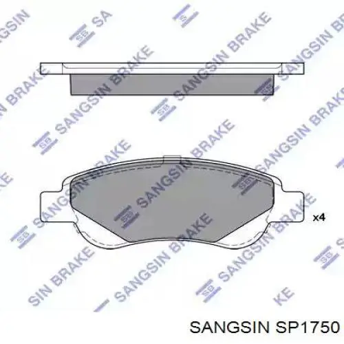 SP1750 Sangsin pastillas de freno delanteras