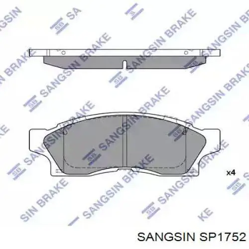 SP1752 Sangsin pastillas de freno delanteras