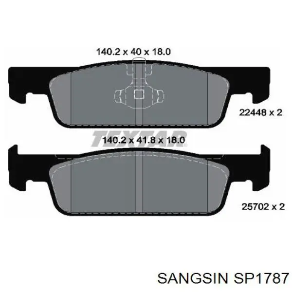 SP1787 Sangsin pastillas de freno delanteras