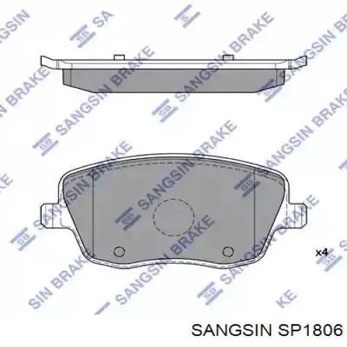 Comprar SP1806 Sangsin Pastillas delanteras de freno