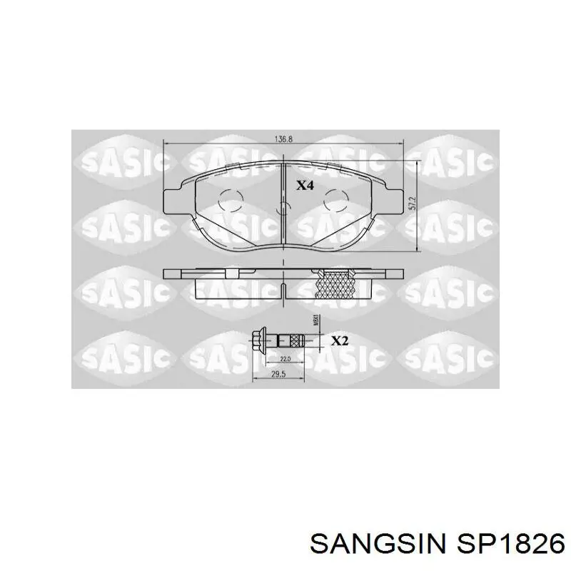 SP1826 Sangsin pastillas de freno delanteras