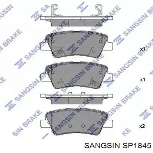 SP1845 Sangsin pastillas de freno traseras