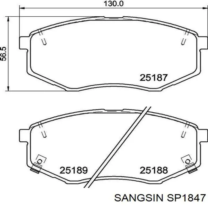 SP1847 Sangsin pastillas de freno delanteras