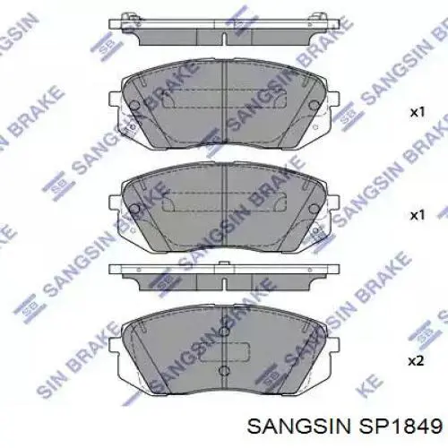 SP1849 Sangsin pastillas de freno delanteras