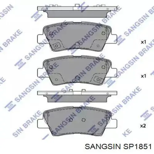 SP1851 Sangsin pastillas de freno traseras