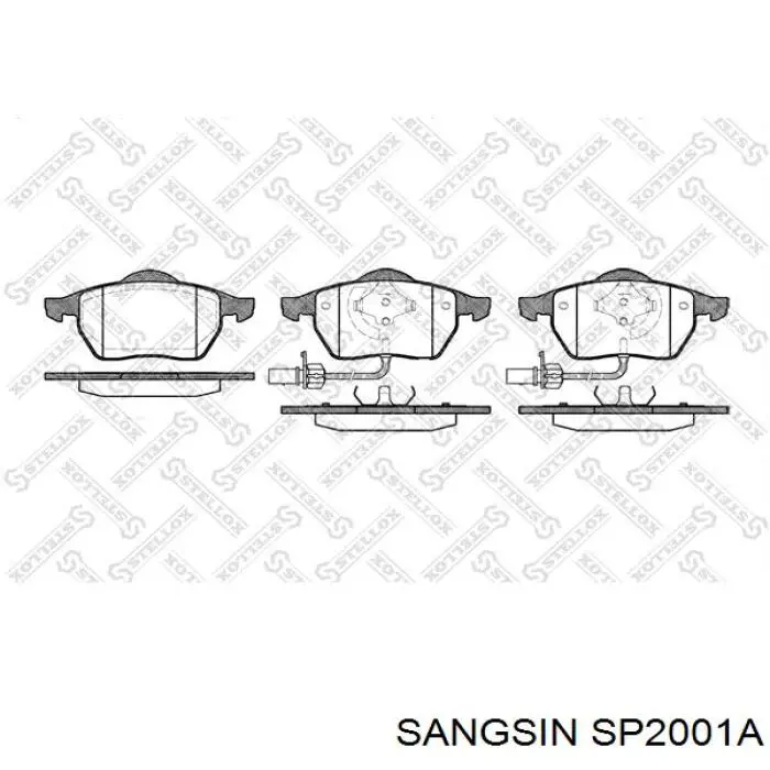 SP2001A Sangsin pastillas de freno delanteras