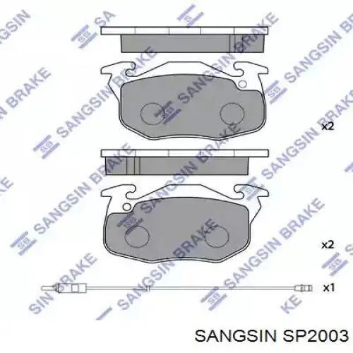 Pastillas freno delanteras Sangsin SP2003 precio, desde 16,37 EUR