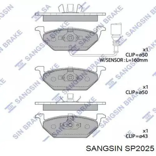 Pastillas de freno SP2025 Sangsin