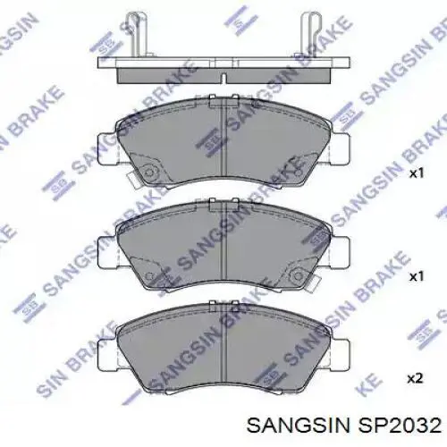 Pastillas freno delanteras Sangsin SP2032 precio, desde 22,56 EUR
