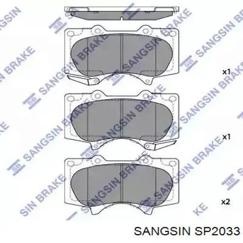 SP2033 Sangsin pastillas de freno delanteras