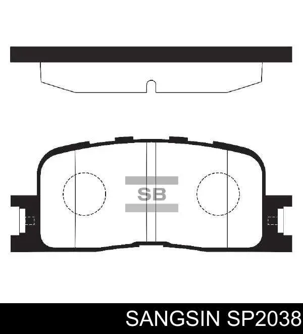 SP2038 Sangsin Pastillas freno traseras