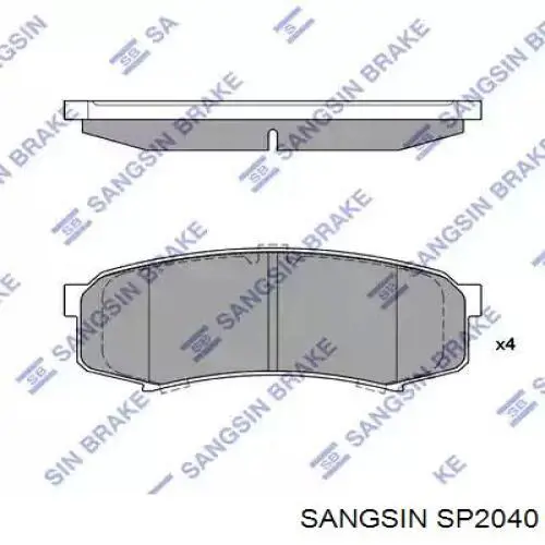 Pastillas de freno traseras SP2040 Sangsin