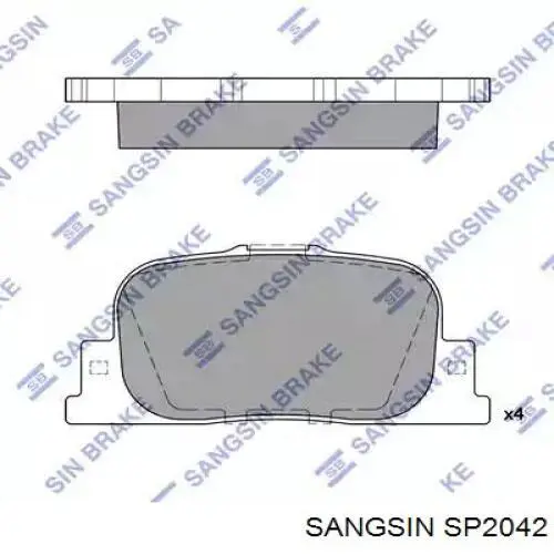 SP2042 Sangsin Pastillas freno traseras
