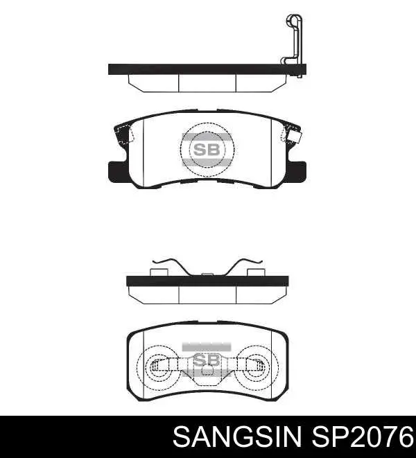 Pastillas de freno traseras SP2076 Sangsin