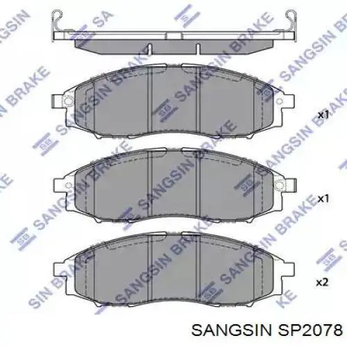 SP2078 Sangsin Pastillas delanteras