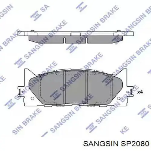 SP2080 Sangsin pastillas de freno delanteras