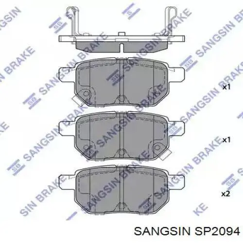 SP2094 Sangsin pastillas de freno traseras