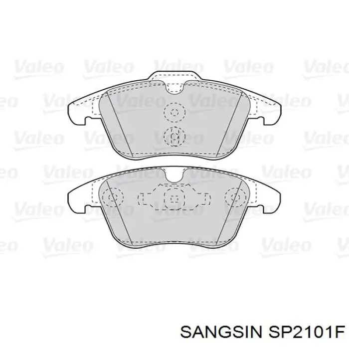 SP2101F Sangsin Pastillas delanteras
