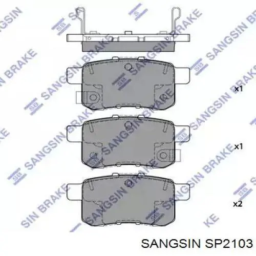 SP2103 Sangsin pastillas de freno traseras