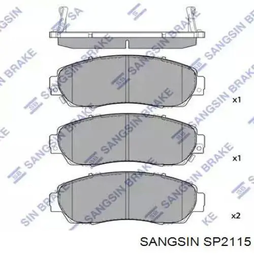 SP2115 Sangsin pastillas de freno delanteras