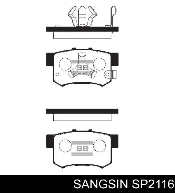 Pastillas traseras de freno Sangsin SP2116 precio, desde 19,38 EUR