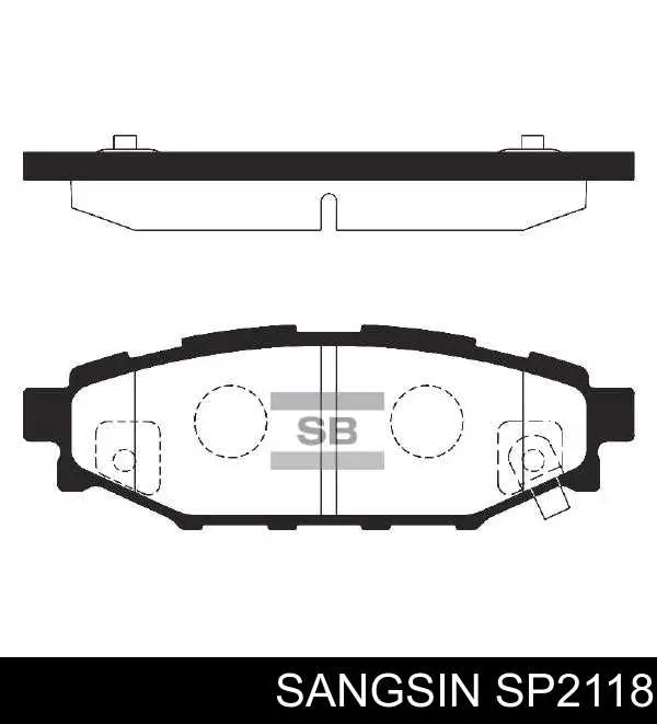 SP2118 Sangsin Pastillas freno traseras