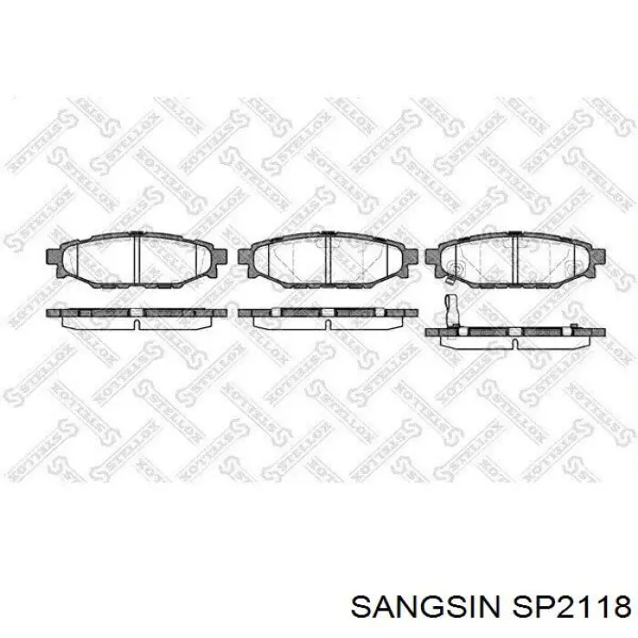 SP2118 Sangsin pastillas de freno traseras