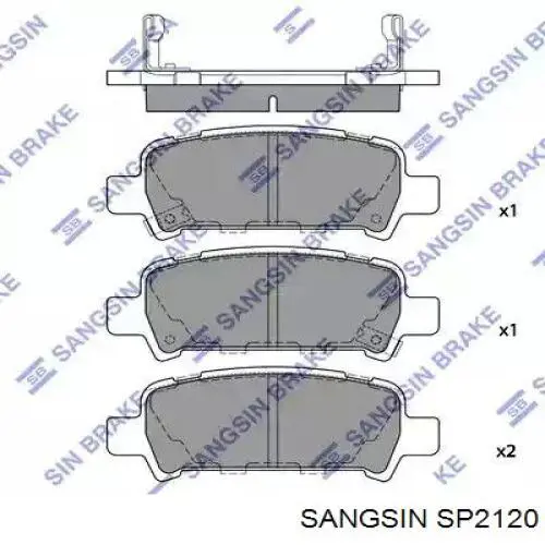 Comprar SP2120 Sangsin Pastillas de freno traseras