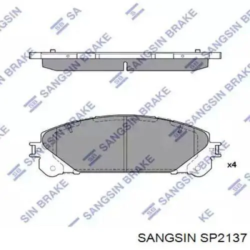 SP2137 Sangsin pastillas de freno delanteras