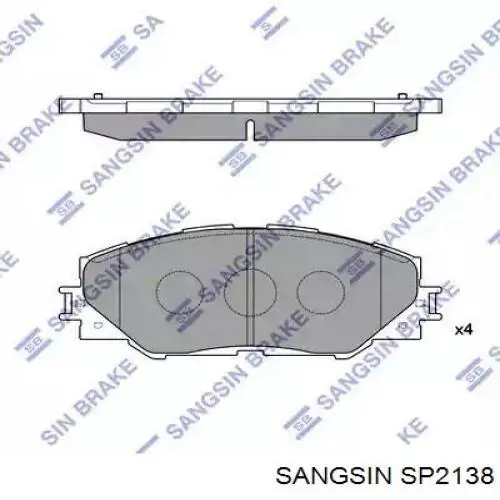 SP2138 Sangsin pastillas de freno delanteras