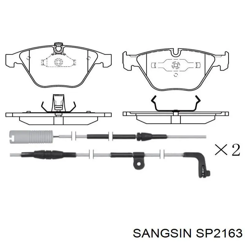 SP2163 Sangsin pastillas de freno delanteras