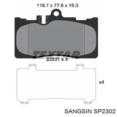 Pastillas freno delanteras Sangsin SP2302 precio, desde 34,42 EUR
