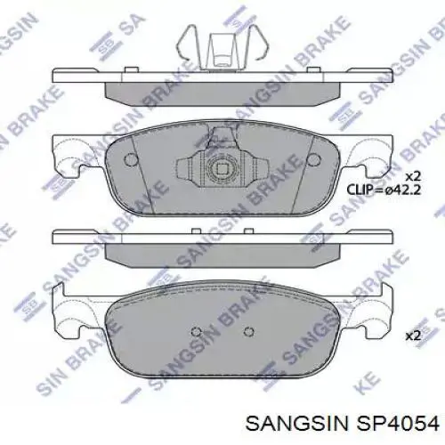 SP4054 Sangsin pastillas de freno delanteras