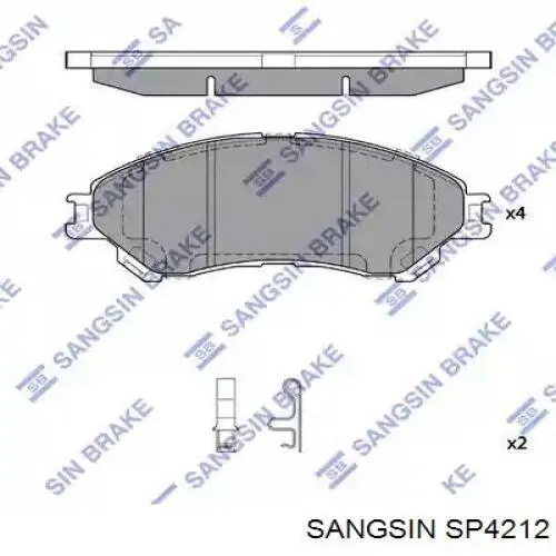 Comprar SP4212 Sangsin Pastillas delanteras de freno