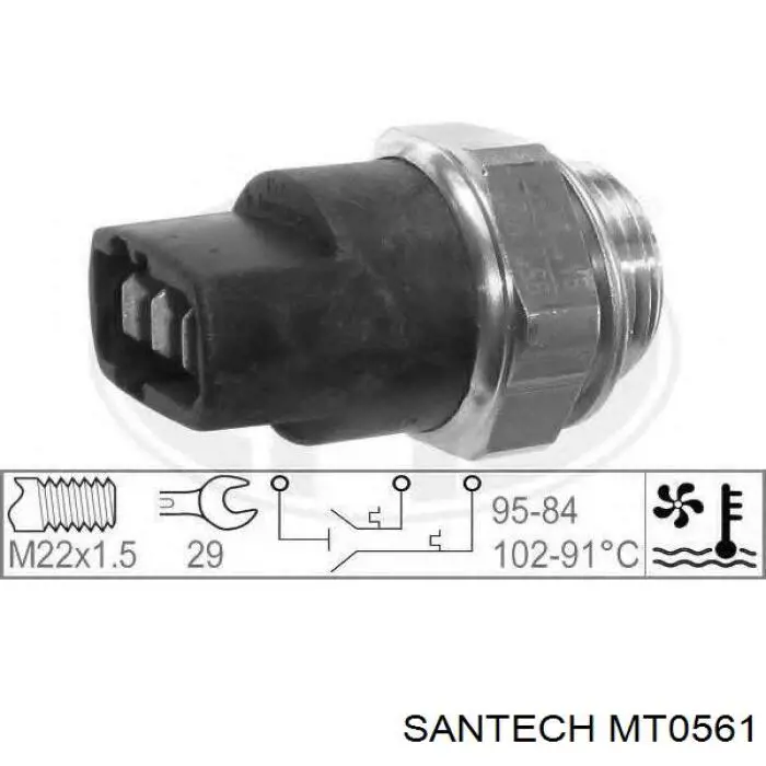 Comprar MT0561 Santech Sensor de temperatura del refrigerante, salpicadero
